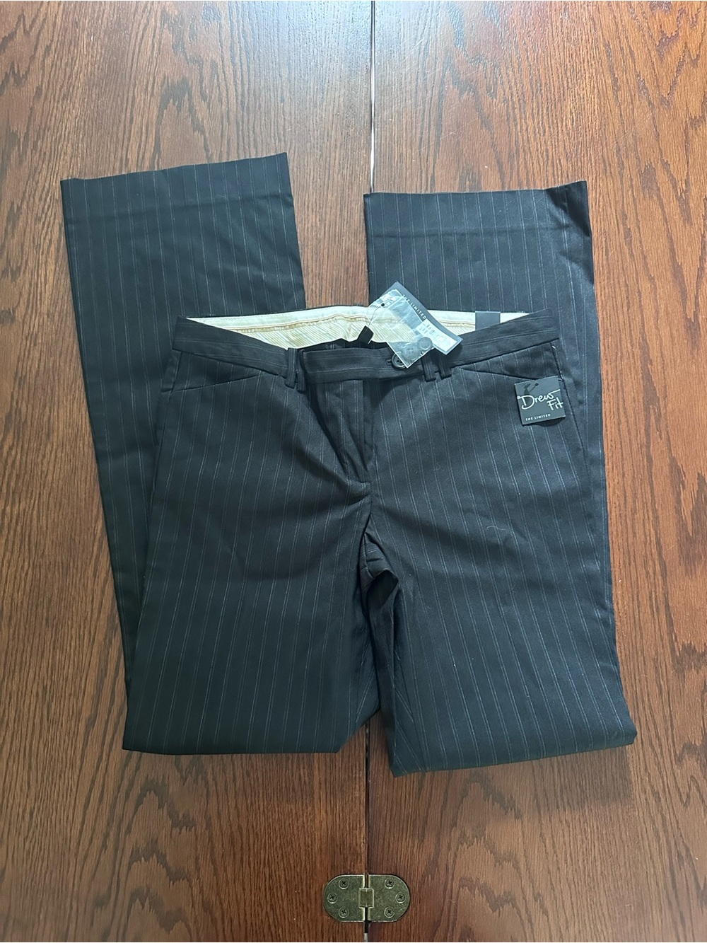 NWT The Limited - Drew Fit - Black Pinstripe Dress Trousers - size 4